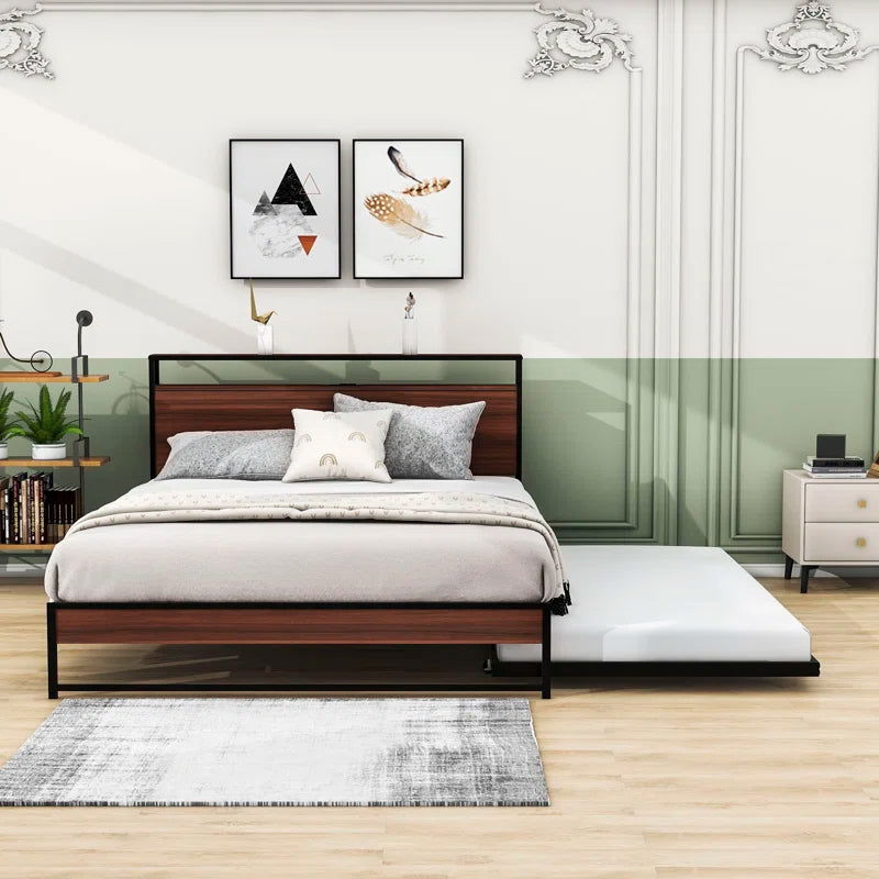 MetalCraft Sunrise Pattern Iron Bed - Furnishiaa -  -